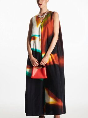 COS x Lea Colombo Printed Sleeveless Maxi Dress 2022 Collab Size 12